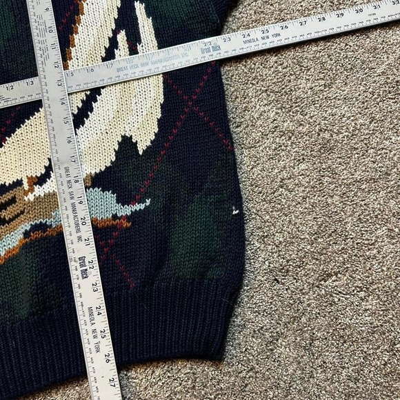 Vintage Outrigger knitted sailboat fisherman grandpa grunge sweater size large - Picture 5 of 5